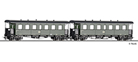 Tillig 13996 - H0m - 2-tlg. Set Personenwagen KB4ip, DR, Ep. III